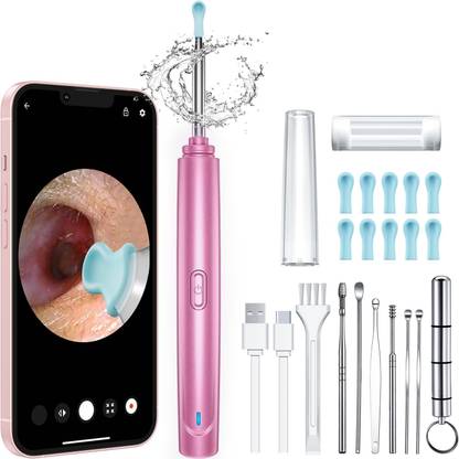 Ned Clean Ear Wax Removal Tool Camera Built-in 1296P, Easy and Safe Ear Cleaning