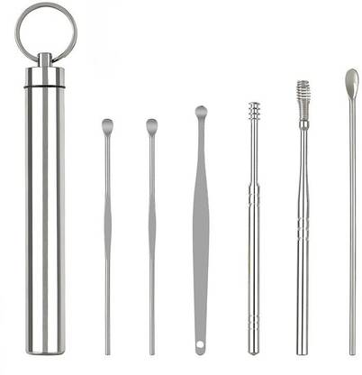 HEVASNEK 6 in 1 Ear Wax Cleaner Reusable Ear Cleaning Tools with Ear Curette Cleaner