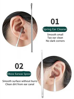 VKK TRADERS Ear Cleaning Tools kit Ear Wax Cleaner Earwax Remover Stick Set Spring Curette