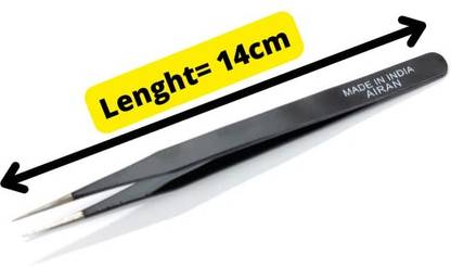 ERHIndia 1 Pc Straight Tweezer for Electronics Repair Insulated Stainless