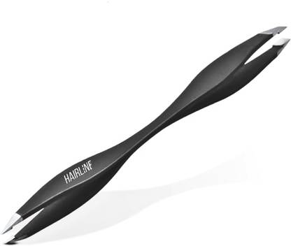 Hair line Stainless Steel Double Ended Precision Slant / Pointed Tips Tweezers