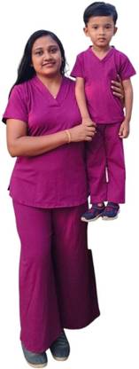 YUVISAPPAREL Solid Mother & Son Western Sets Twinning Set