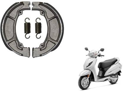 Auto Emporium Hub Motorcycle Brake Shoe With Spring set Compatible for Honda Activa ( F & R) Front/Back Brake Shoe Rear Brake Shoe
