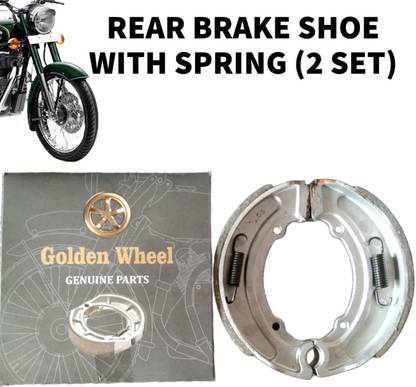 golden wheel BULLET REAR BRAKE SHOE KIT WITH SPRING SET OF 2 Rear Brake Shoe
