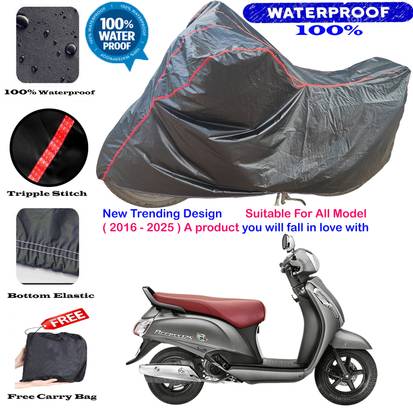 AutoGalaxy Waterproof Two Wheeler Cover for Suzuki