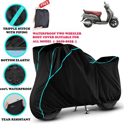 SThanaveX Waterproof Two Wheeler Cover for Suzuki