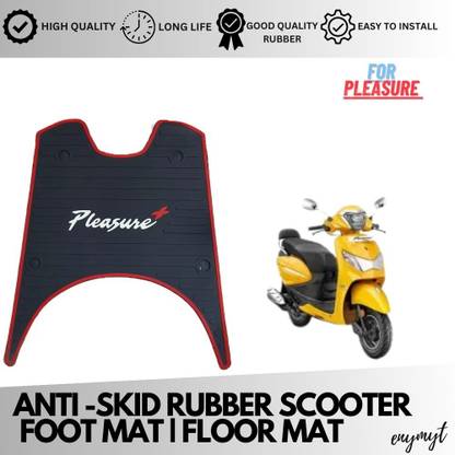 ENEMYT PS5 Best Quality PLEASURE Scooty Washable Foot Mat / Floor Mat (Black) Hero Pleasure Plus Two Wheeler Mat