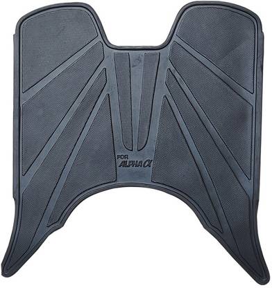 Autoxygen Alpha Black Scooter Foot Mat For Yamaha Alpha Two Wheeler Mat
