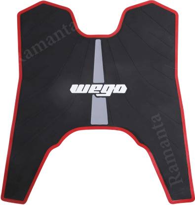 Ramanta Wego 110CC Anti Slip PVC Rubber Footmat/Washable Floormat Compatible with TVS Wego Two Wheeler Mat