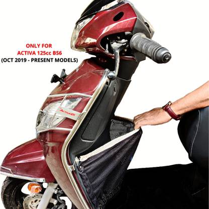Fibera Basket For Activa 125 BS6 (Oct 2019- Present) Luggage Box Beige Polyester Motorbike Saddlebag
