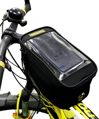 Golden Riders Bicycle Handlebar front frame Tube bag Luggage Box Black Fabric Motorbike Saddlebag