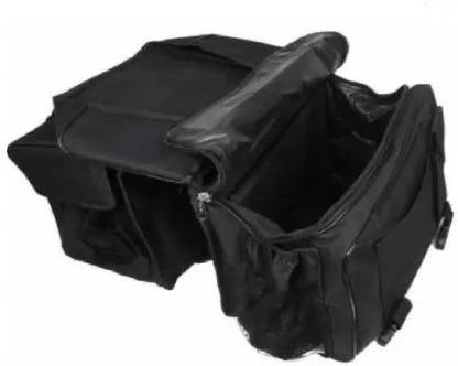 Golden Fox Two Wheeler Double-Side Hanging Saddlebag for All Motorcycles Double-side Black Polyester, Leatherette Motorbike Saddlebag