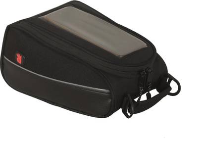 RiderZone Pangi Motorcycle Tankbag for all bikes with Metal Tank Luggage Box Black Nylon Motorbike Saddlebag