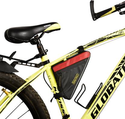 Golden Riders Bicycle Frame Triangular Accessory Bag One-side Red, Black Fabric Motorbike Saddlebag