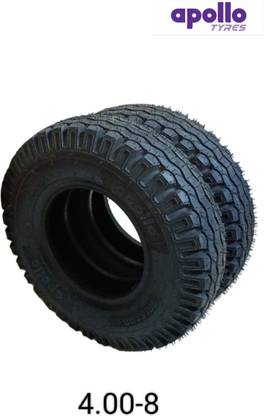 APOLLO TYRES 4.00-8 APOLLO TRISTAR SL TYRE PAIR(WITHOUT TUBE) 4.00-8 Front & Rear Two Wheeler Tyre