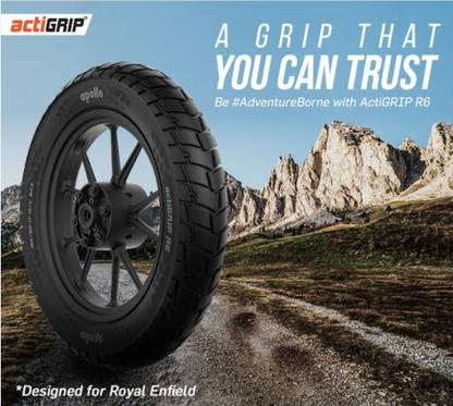 Apollo 120/80-R18 ACTIGRIP R6 TUBETYPE ACTIGRIP R6 Rear Two Wheeler Tyre