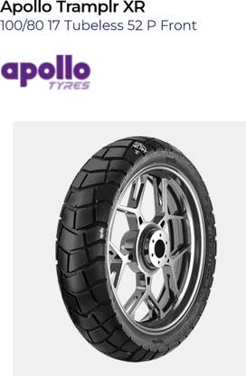 APOLLO TYRES 100/80-17 TRAMPLR XR STEEL BELTED RADIAL TYRE 100/80-17 Front Two Wheeler Tyre
