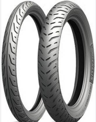 MICHELIN 80/100-R18 & 80/100-R18 PILOT STREET 2 COMBO PACK 2 TYRES (FRONT & REAR) Front & Rear Two Wheeler Tyre