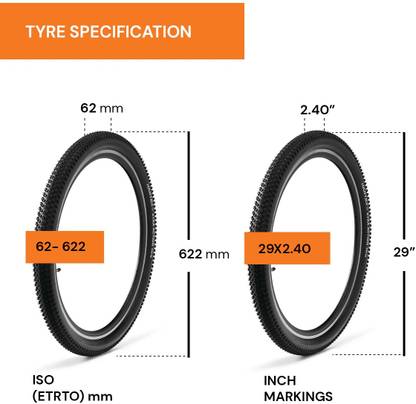shaqraa Hartex Bicycle Tyre Suits for 29 inch 29x2.35 (60-622) 29x2.4 (62-622) Tyre For 29 Inch
