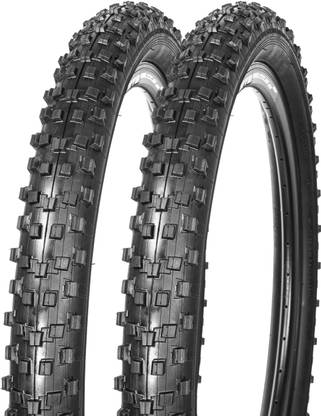 RALSON 26 X 3.00 Mountain R-4114 Bike Nylon Tyre with Good Grip, Pack of 2 Tyre For Cycle
