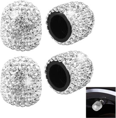 NIVIZEN Crystal Tyre Valve Cap for Car, Bike
