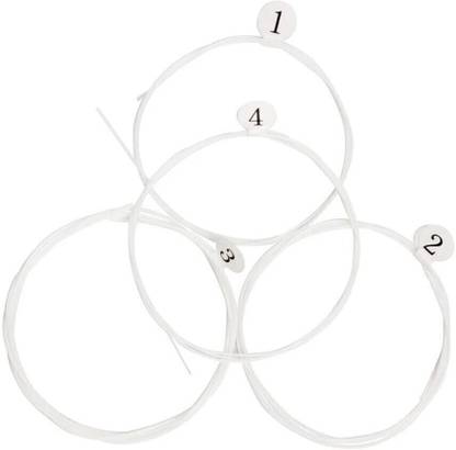 AMG Music Ukulele String Set High Quality Nylon String Full Set Professional Uke 4 Strings Light String Nylon Replacement Ukulele Strings True Tone Ukulele Strings for Soprano, Concert, Tenor,1-A,2-E,3-C,4-G Concert Ukelele Strings