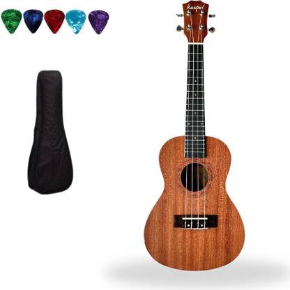 AMG Music 24 inch Ukulele with Bag Solid Wood Mahogany Body Ukulele For Beginners Adult Concert Ukulele