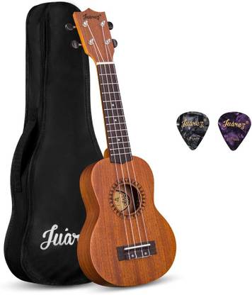 Juarez JRZ21UK 21 Soprano Ukulele Kit, Rosewood, Matte Finish, with Bag & Picks, Natural
