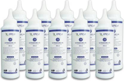 OTICA Ultrasound Gel Blue Gel for USG ECG EEG Sonography & Physio 250ml Pack of 10 Ultrasound Machine