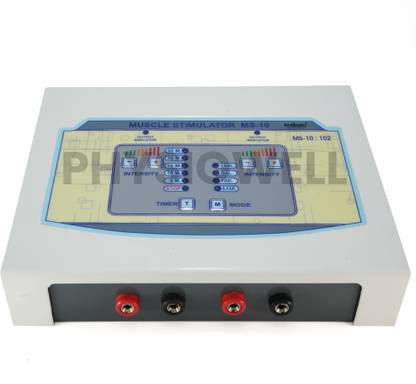 Physiotrack Muscle Stimulator 4 Channel with 4 Pin Electrotherapy Machine for Physiotherapy 4 Channel with Timer electric Muscle stimulator Machine MS 10 Muscle stimulator 4 Channel Physiotherapy Physiotherapy Equipment Electrotherapy Device