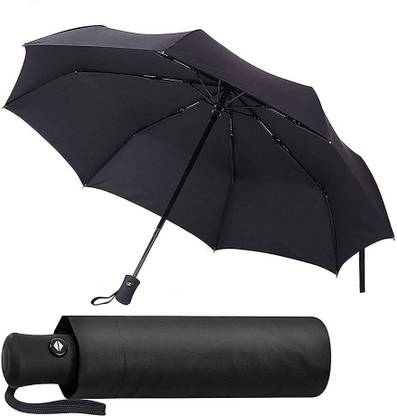 Atharva 3-Fold Auto Open Close Windproof Compact Travel UV Protection Umbrella