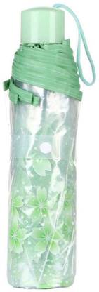 Alfanso Luxury Collection UV Coated 3-Fold PVC Umbrella, 110 cm Mint Green Color Umbrella