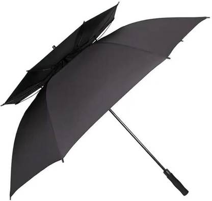 PRSVIKE Automatic Open Double Canopy Vented Windproof Stick Golf Umbrella For Rain Umbrella