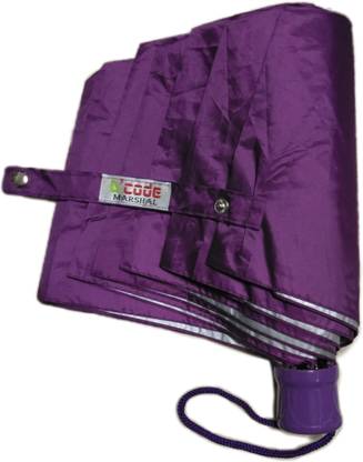 Marshal D'Code BAS Assured Pure Nylon Cloth 3 Fold Manual Handbag Umbrella Umbrella