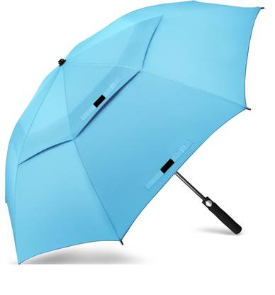 Samurai J.Calli Double Vented Canopy UV Protection Sun, Rain Umbrella, Open/Close Button Umbrella