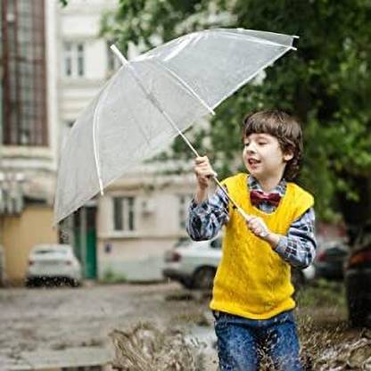INFISPACE Stylish Clear Umbrella, Triple Fold Transparent Umbrella for Unisex Umbrella
