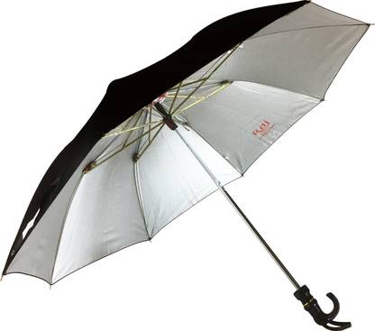 KC पॉल एंड सन्स 2 Fold Raj Polyster Black Umbrella छाता
