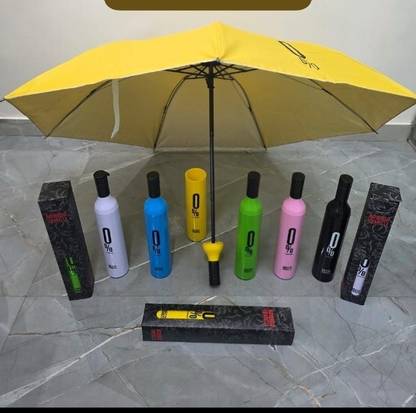 JetGadget Double Layer Multicolor Umbrella | Umbrella with Bottle Cover | 3 Fold Umbrella Umbrella