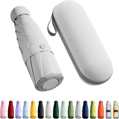 SENTROLITE Mini Pocket Umbrella with Case (Manual Open) 6 Frame Use in Rain&Summer Umbrella Umbrella