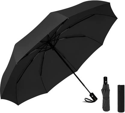 HI-HOPE 3 Fold Fully Automatic Rain UV Protection Portable Foldable Travel Umbrella