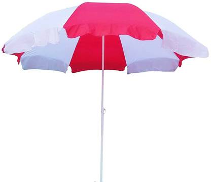 RVB 6FT RED & WHITE COLOR GARDEN UMBRELLA FOR BEACH RESORT BALCONY TERRACE & MALL Umbrella