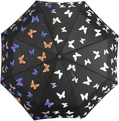 Medigo Butterfly Umbrella Auto Open Water Color Changing Umbrella