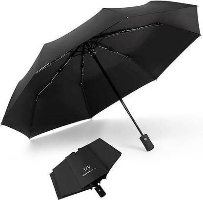 XBEY UV Sunshade & Rain Block 3-Folding Umbrella, 8 Ribs Automatic Opening Umbrella