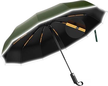 Anycho 40 Inch Reflective Stripe Small Umbrella for Men with Auto Open and Close Umbrella