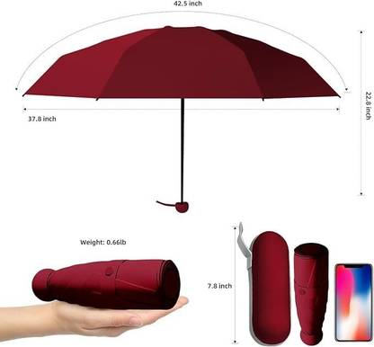 Ashraya Umbrella For Man and Woman Ultra Light Mini Folding Compact Pocket with case Umbrella