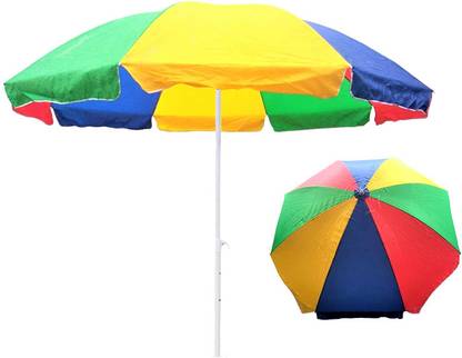 RVB 6FT MULTI COLOR GARDEN UMBRELLA WITHOUT STAND FOR BEACH BALCONY TERRACE & MALL Umbrella