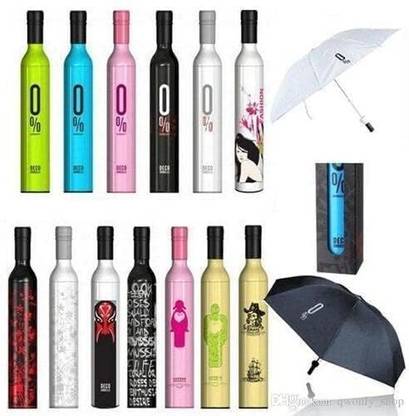 AIM SKY Foldable Bottle Umbrella,UV and Rain Protection Double Layer Umbrella