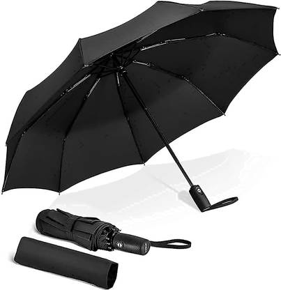 Vinson Mr Travel Umbrella for Rain Easy Auto Open-Close Perfect Car Umbrella(Black) Umbrella
