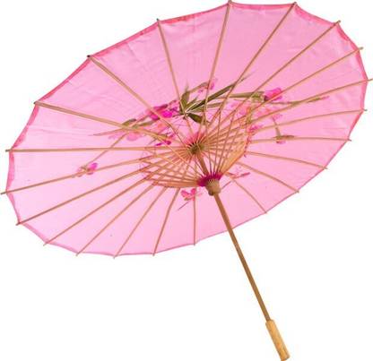 AMACO Traditional Wooden Chinese Japanese Cloth Oiled Paper Umbrella Parasol For Wedding,Parties,Photography Umbrella (PINK) Umbrella