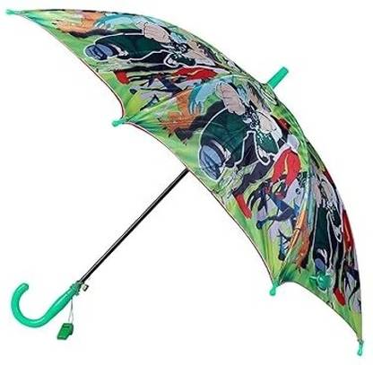 XSOURCE Kids Polyester Portable Cartoon Printed Folding Umbrella with Whistle Umbrella
